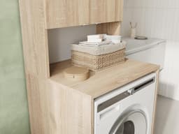 Hoge Wasruimtekast voor Wasmachine en Droger | Badkamer en Keuken Opbergkast — thumbnail 4