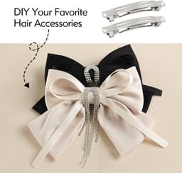 Set van 50 Witte en Zilverkleurige Metalen Haarklemmen (6 cm) voor Dames en Meisjes — thumbnail 4