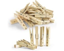 Houten Wasknijpers - 102 Stuks Sterke en Duurzame Eco-vriendelijke Kleding- en Creatieve Knijpers