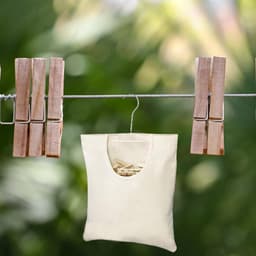 Opbergtas voor wasknijpers - 31.75*26.67 cm - Draagbare - Opbergtassen voor het organiseren - Stof- en vochtbestendige tassen - Opbergtas - Met haken - Beige - 300D Oxfordstof - Voor binnen en buiten - Hangend opbergtas — thumbnail 3