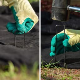 50 Stuks Koolstofstaal Grondankers 150x25x3 mm - Vierkante Haringen voor Onkruidvlies en Tuinbevestiging — thumbnail 2