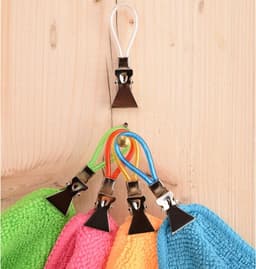 10 Stuks - Droogrek knijpers - Winddichte Handdoekklem - Kledingklem - Knijpers - Met haak - Anti slip - Wasknijpers - Plastic Knijpers - Wasrek Knijpers - Kunststof Wasknijpers - Metalen wasknijpers - Multicolor — thumbnail 3