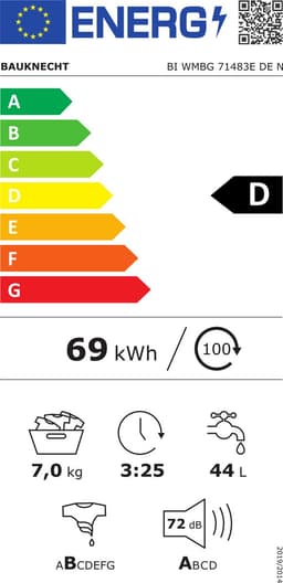 Bauknecht BI WMBG 71483E DE N | Inbouw wasmachine | Duits display — thumbnail 2