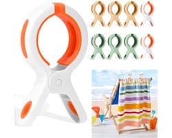 Unyqoos® Set van 9 Grote Winddichte Handdoekklemmen voor Diverse Toepassingen