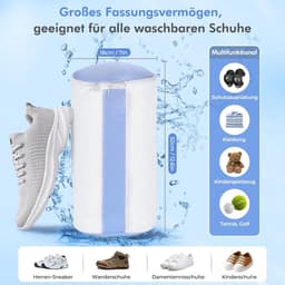 Schoenwaszak voor de wasmachine, 3D-Net schoenwaszak, complete reiniging, herbruikbare waszak voor schoenen met verborgen ritssluiting, schoenzak voor de wasmachine, Max EU46 — thumbnail 5