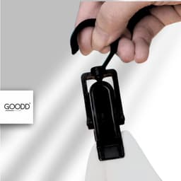 GOODD® - Wasknijpers - Knijpers - 10 STUKS - Met haak - Zwart - Droogrek knijpers - Wasrek knijpers — thumbnail 3