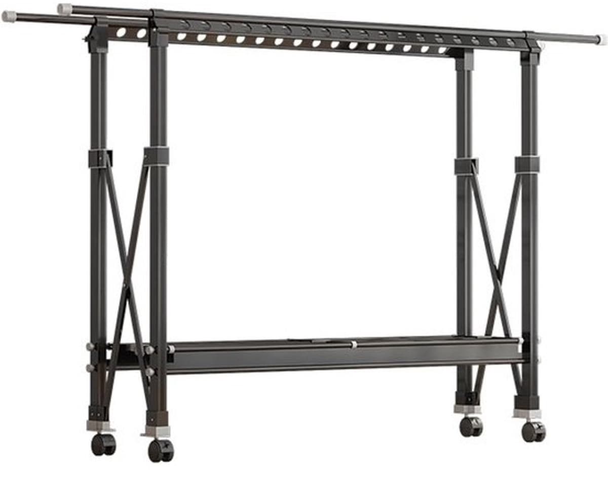 Opvouwbare droogmolen - Verplaatsbare droger - Voor het drogen van kleding - Extra hoge droogruimte - 150-250 cm - Zwart — afbeelding 1