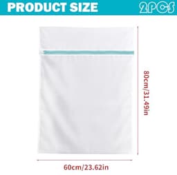 Wasmachine Net XL 60 x 80 cm - 2 Stuks met Rits — thumbnail 3