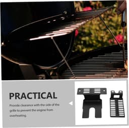 1set Stalen Motorsteunen Voor Bbq Duurzaam Roestvrij Eenvoudig Te Installeren Motorbevestiging Voor Buitenbarbecues Geschikt Voor Camping Thuisgebruik — thumbnail 3
