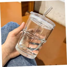1set Glazen Drinkbeker Met Deksel Waterbeker Met Schattige Vlinderontwerpen Geschikt Voor Thee Melk Frisdrank Duurzaam Praktisch Voor Dagelijks Gebruik — thumbnail 4