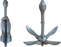 Anker Boot - Zeebodem Gewicht - Boot Vastzetten - Inklapbaar Gietstaal - 6 kg - Grijs — thumbnail 1