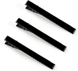 Zwarte Alligator Haarclips - Eendensnavel Clips - Haarstyling DIY - Enkele Haak Plat - 75 cm - Zwart — thumbnail 1