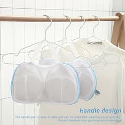 3 stuks wasnetten voor wasmachine, beha-bescherming voor wasmachine met ritssluiting, herbruikbaar, voor het reinigen, onderhouden en beschermen van beha's — thumbnail 4