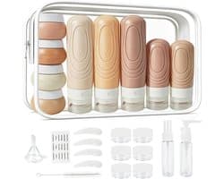25 stuks reisflessen voor toiletartikelen - perzik