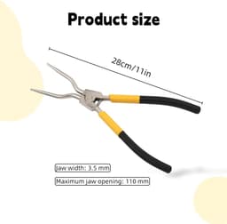 Wasmachineveer Tang - Deurrubber Gereedschap - Deurafdichting Repareren - Extra Brede Klem - 10 Min Reparatie - Zilverkleurig — thumbnail 2