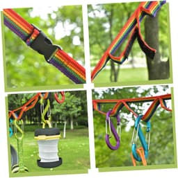 Draagbare Waslijn - Tent Touw - Kleding Drogen - Met Gesp - 2 Stuks - Kleurrijk — thumbnail 4