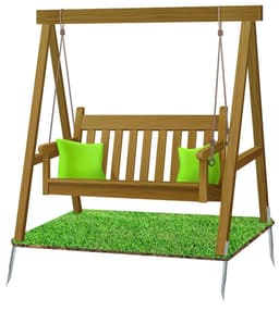Grondanker - Verzinkt Staal - 430 mm - Set van 4 Stuks - Bevestiging voor Schommels met Stalen Frame — thumbnail 2