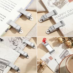 10 stuks metalen klemmen, 1,3 cm brede metalen klemmen, zilveren krokodillenklemmen, gordijnklemmen, antislip, mini-wasknijpers voor knutselwerk, kantoorpapier, foto's, gordijnen, jurk — thumbnail 5