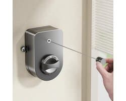 Wanddroger Intrekbare Waslijn Voor Binnen En Buiten, Uitschuifbaar Zware Roestvrijstalen Lijn, Wandmontage Niet-doorhangend, Waslijn Voor Badkamer, Balkon Waslijn met ophangstang -4.2m (Grijs)