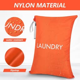 SnelShoppen - Grote Waszak, Waterdichte Nylon Tas met Rits, Herbruikbaar, Ideaal voor Reizen, Kamperen, Studenten, 70 x 50 cm — thumbnail 3