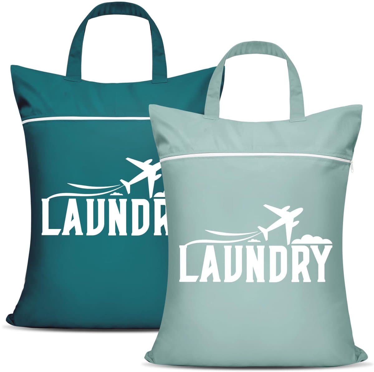 Dailygoods - 2 Stuks Grote Waterdichte Reiswaszakken voor Vuile Kleding — afbeelding 1