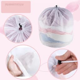 Wassenet - Wäschesack voor Waschmaschine - 1 Stuk 50x60cm - Fijnmazig met Kordelstopper - Voor Ondergoed en Babykleding - Wit — thumbnail 4