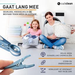 Dailygoods- Wasknijpers Bloem - 48 Stuks - Duurzaam - Soft Clips - UVA/UVB-bestendig - Vorst- en Roestbestendig - Robuust Plastic - Wasknijper — thumbnail 3