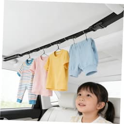 Verstelbare Waslijn - Kledingtouw Auto - Ruimte Besparen - Hoge Draagkracht - 118 cm - Zwart — thumbnail 3