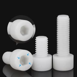 Dailygoods- Nylon Schroeven M12x30mm - Inbus Schroevenset - Kunststof - Slijtvast - Corrosiebestendig - 8 Stuks - Inbusschroeven — thumbnail 2