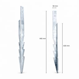 Clever Leon Grondankers 440mm - 4 Stuks - Voor Schommels met Stalen Frame - Verzinkt Staal - ShopVlot — thumbnail 5