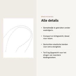Waslijn Intrekbaar - Draagbaar - Haken/Zuignappen - Campingaccessoires - Voor Binnen/Buiten - Rubberband - Drooglijn — thumbnail 4