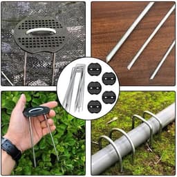 Bevestiging Grondankers 20 Stuks - Robuust/roestvrij Staal - 10 cm Lang - Tuin/kunstgras - Eenvoudige Bevestiging - Duurzaam — thumbnail 4