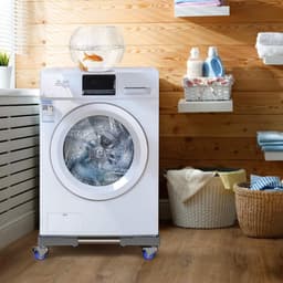 Wasmachine Onderstel - Apparaten Verhoger - Apparaten Verplaatsen - Verstelbare Maat - 41-65cm Breed - Grijs — thumbnail 4
