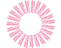 Houten Wasknijpers - Kleine Clips - Foto's Ophangen - Regenboog Kleuren - 100 Stuks - Multicolor