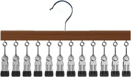 Massief houten haakclip, houten waslijn met 12 clip voor jeans Rokken sokken broekhangers 38x21cm — thumbnail 1