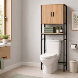 Wasmachine kast - 170x64,5x27 cm - natuur-zwart — thumbnail 5