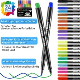 wasmachinebestendig, textielmarkeerstiften, wasbestendige stofkleur, permanente stofverf, stiften voor T-shirt, tassen, stoffen zakken en verschillende soorten textiel — thumbnail 2