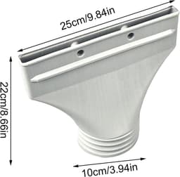 Airco Afvoerslang Koppelstuk – Adapter voor plat kanaal – Airconditioning Afvoerslang Adapter Plat - Efficiënte luchtstroom – Geschikt voor mobiele airco's, afzuigkappen, wasdrogers, enz. – 25 x 10 x 22 cm – Grijs — thumbnail 5