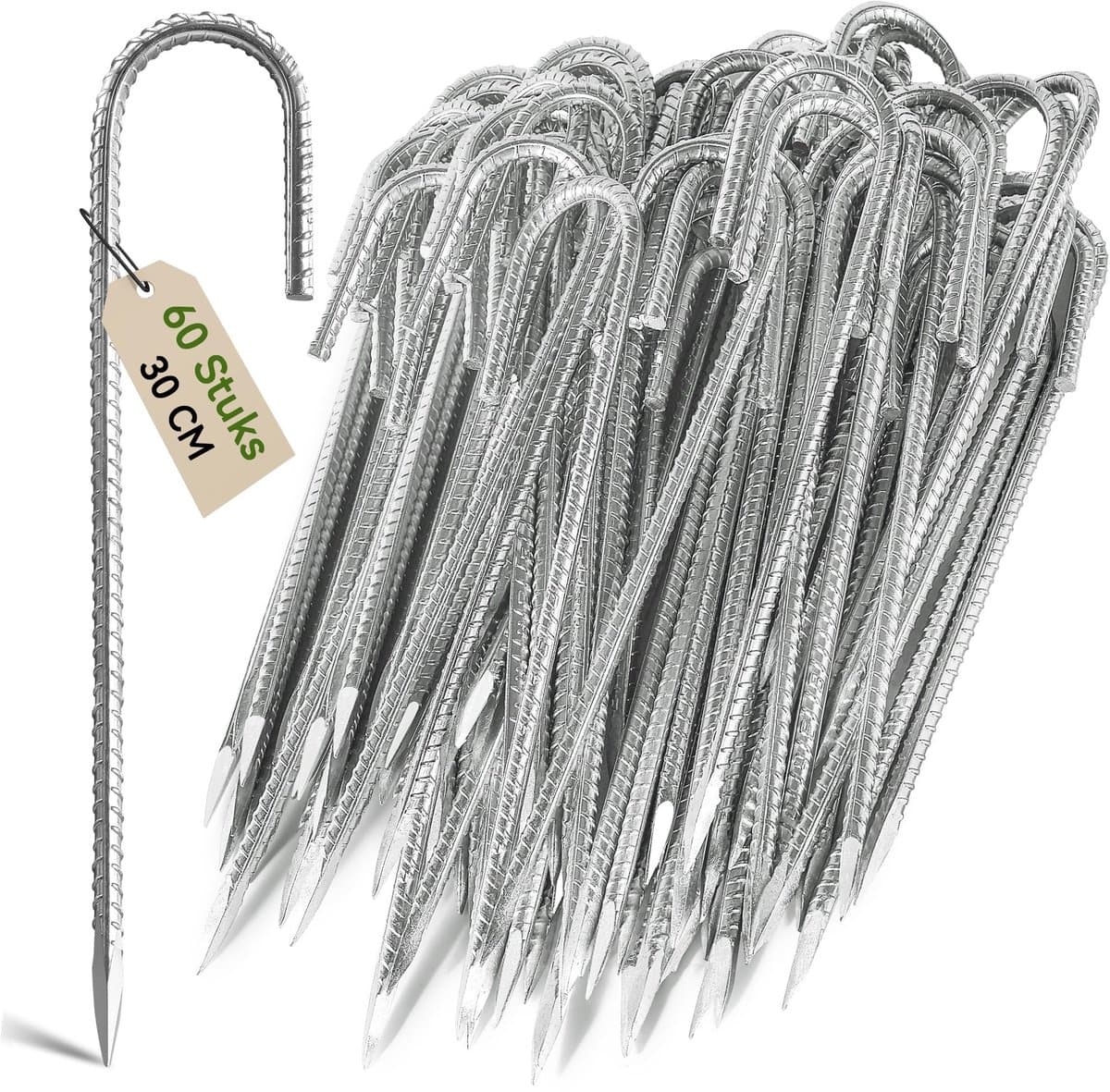 Omgoods - 60 Stuks 30cm Trampoline Grondankers van Gegalvaniseerd Staal — afbeelding 1