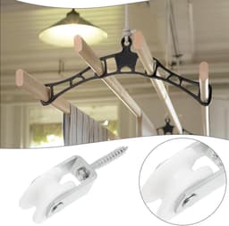 SnelShoppen - 10 stuks 30mm Nylon Pulley Touw Hijsrollen voor Binnen, Terras, Balkon, Dak en Wandbevestigingen - Compact en Ruimtebesparend — thumbnail 5