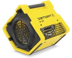 Turboventilator - Krachtige Ventilator - Vloeren Drogen - Hoge Doorvoer - 24x24x76 cm - Zwart
