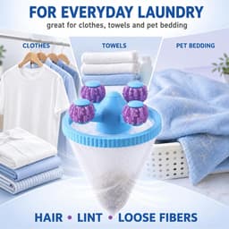 Pluisvanger wasmachine 4 stuks - roterende roller - effectief dierenhaar verwijderen - voor schone was - ShopVlot — thumbnail 4