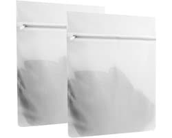 Waszak 2 x wasnetten 30 x 25 cm - fijnmazig - met rits - beschermt delicate kleding - SnelShoppen