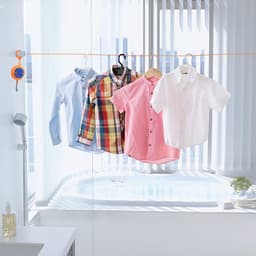 SnelShoppen - Uitrekbare Waslijn 8 Meter - Draagbare Kledinglijn voor Camping, Vakantie, Binnen & Buiten - Verstelbare Drooglijn in Oranje - Lichtgewi — thumbnail 3