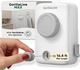 SnelShoppen - GorillaLine Max Intrekbare Waslijn voor Binnen en Buiten | Heavy Duty Wandmontage Kledinglijn met GorillaGrip Technologie | Ruimtebespar — thumbnail 1
