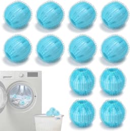Set van 12 herbruikbare pluisballen voor wasmachine, anti-haren voor katten en honden, effectieve accessoires voor het verwijderen van dierenharen in de wasmachine — thumbnail 2