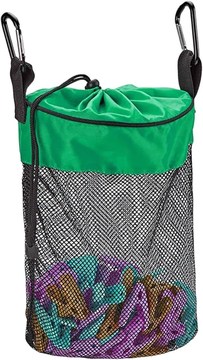 Wasknijper Tas - Kledingpinnen Opberger - Wasknijpers Opbergen - Verstelbare Schouderriem - 30x20 cm - Groen — afbeelding 1