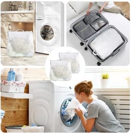Dailygoods - Set van 2 Grote Herbruikbare Netwaszakken, 50 x 60 cm — thumbnail 5