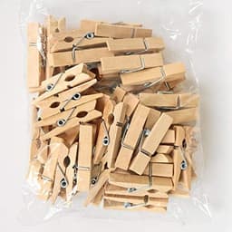 Houten Kledinghangers - Mini Knijpers - Foto's Ophangen - Natuurlijk Hout - 100 Stuks - Natuurlijk — thumbnail 5