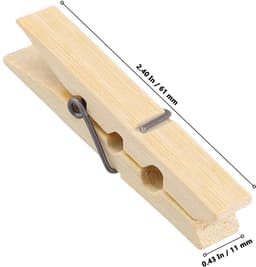 Dailygoods- Bamboe Haringen 500 Stuks - Kleine Houten Wasknijpers - Duurzaam - Compact - Winddicht - Hoogwaardig Materiaal — thumbnail 2